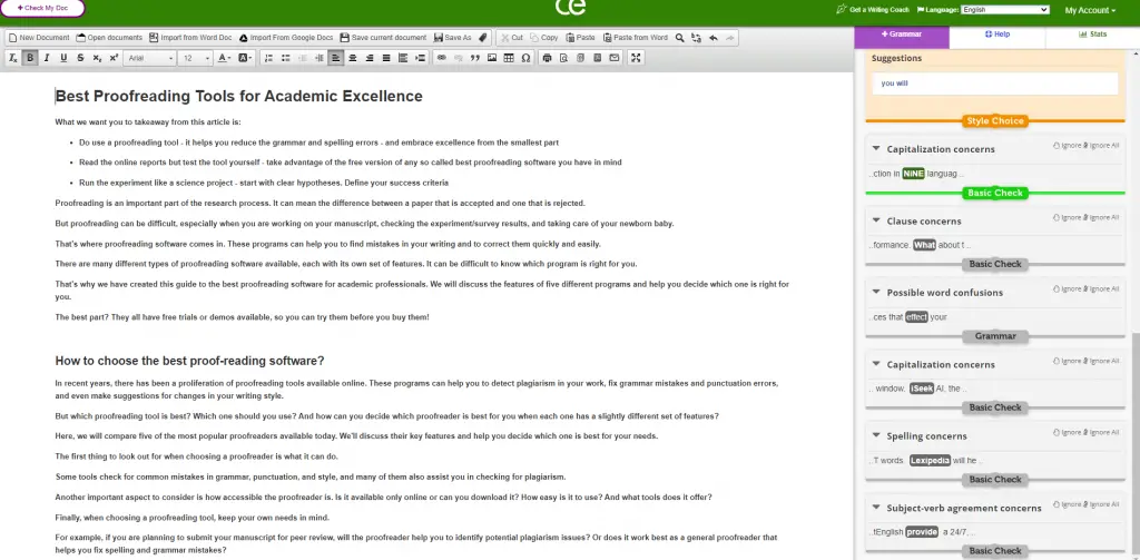proofreading software for academic writing