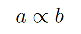 proportional to symbol in LaTeX