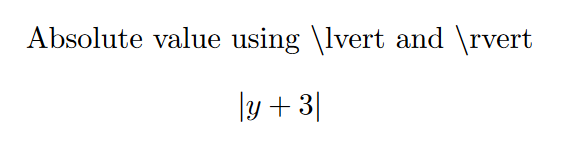 absolute value symbol in LaTeX