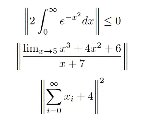 norm symbol in LaTeX