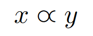 proportional to symbol in LaTeX