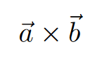 cross product symbol in Latex