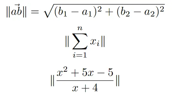 norm symbol in LaTeX