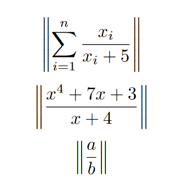 norm symbol in LaTeX