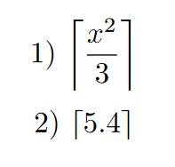 Floor Symbol In LaTeX : Ceiling function; Images created with LaTeX by the author.