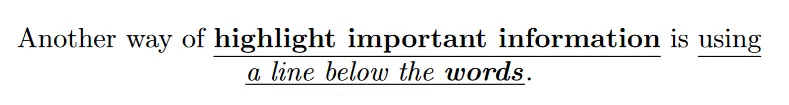 Bold text in LaTeX : Bolds, italics and underline command. Image source: scijournal Author