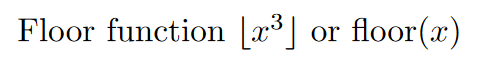 Floor Symbol In LaTeX : Floor symbol or sign. Images created with LaTeX by the author.