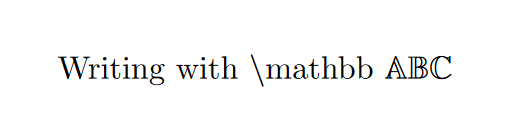 Mathbb Command In Latex : Symbols examples with \mathbb{ABC}. Images created with LaTeX by the author.