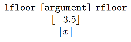 Floor Symbol In LaTeX : Explanation for the denoted floor function. Images created with LaTeX by the author.