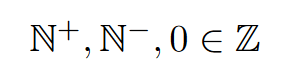 Integer number symbol in LaTeX : Integers divided in 3 parts, positive, negative and zero