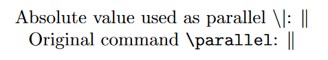 Parallel symbol in LaTeX : Another available method. Image: author