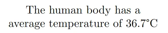 Degree celsius symbol in LaTeX : Degrees symbol