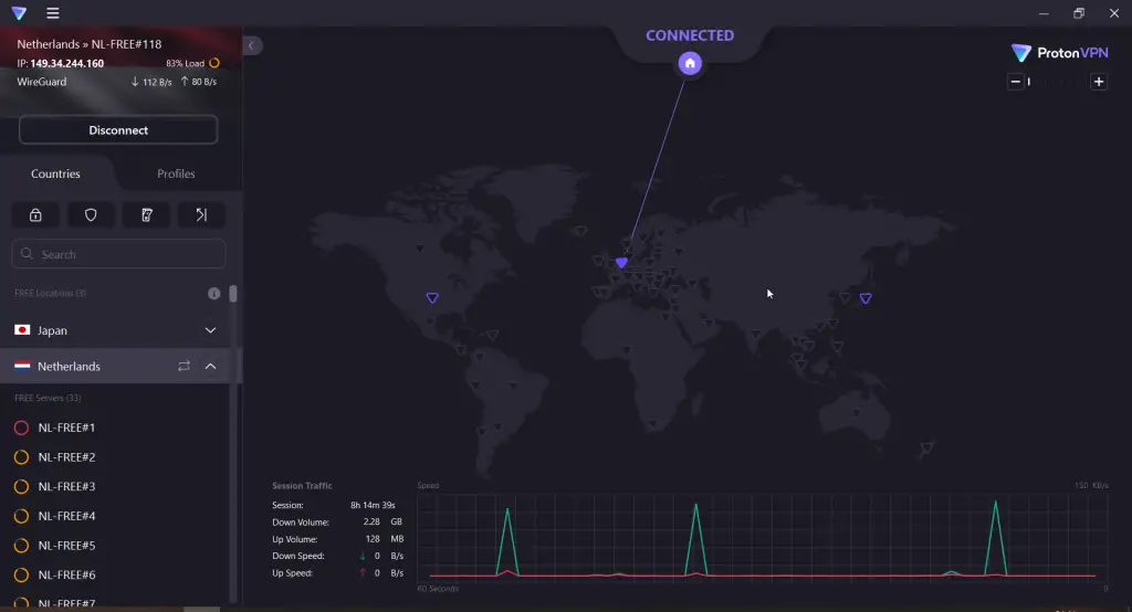 Best VPNs for Academics : Credits: ProtonVPN Free