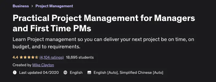 Online Courses for Project Management : Credits: Udemy