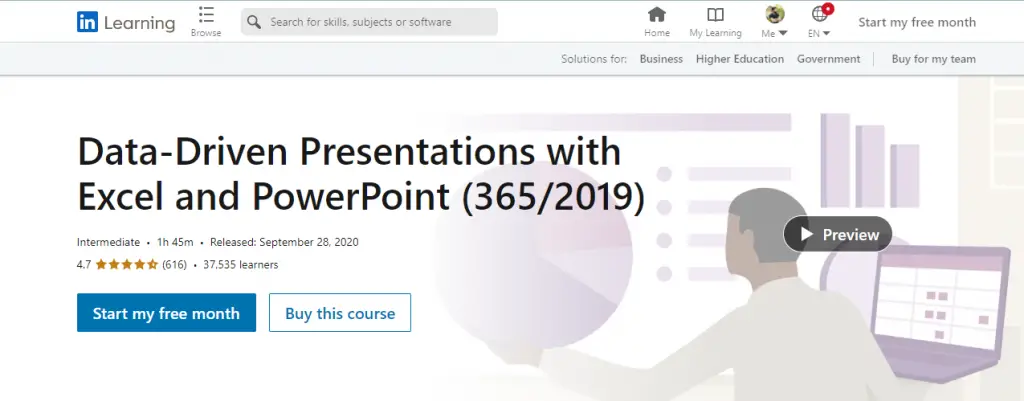 Online Courses for Powerpoint Presentation : Credits: LinkedIn Learning