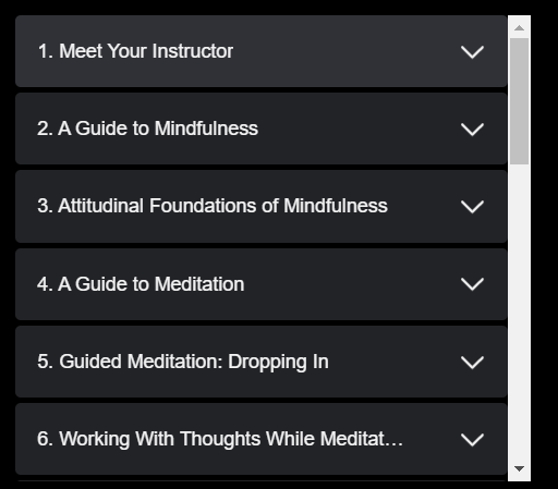 Online Courses for Meditation : Credits: Masterclass
