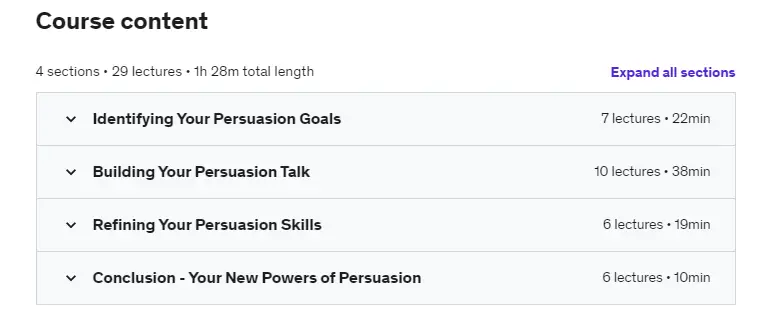 Online Courses for Persuasions : Credits: Udemy