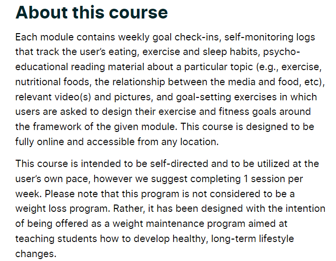 Online Courses for Fitness : Credits: edX