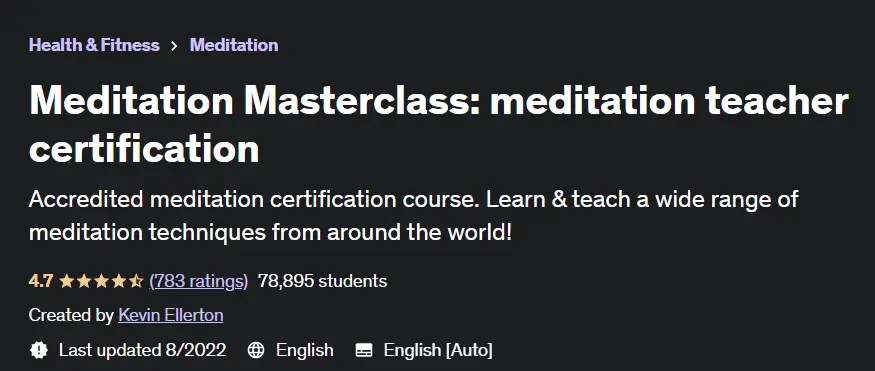 Online Courses for Meditation : Credits: Udemy