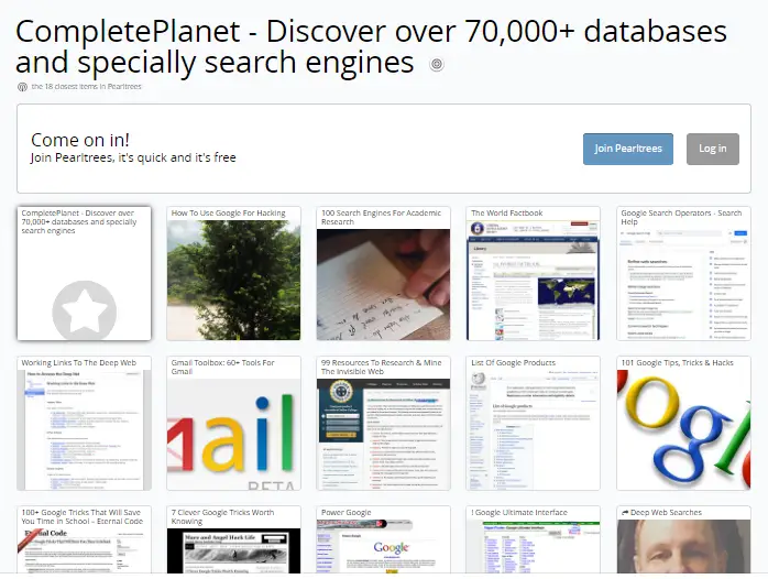Deep Web for Academic Research : Credits: Complete Planet