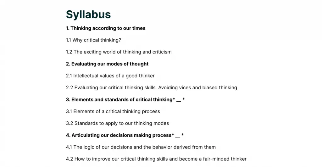 Online Courses for Critical Thinking : Credits: edX