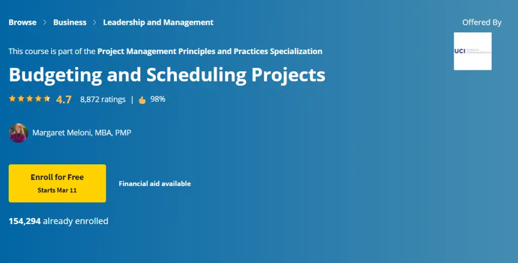 Online Courses for Project Management :Credits: Coursera