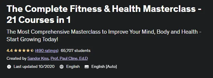 Online Courses for Fitness : Credits: Udemy