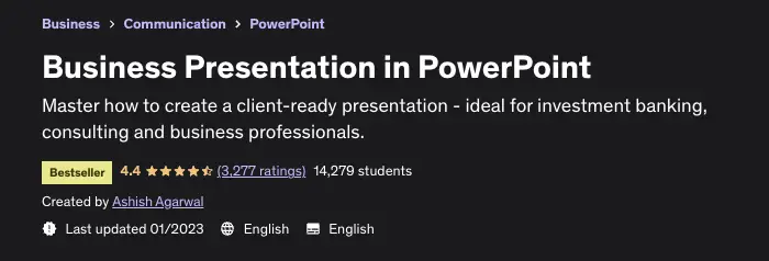 Online Courses for Powerpoint Presentation : Credits: Udemy