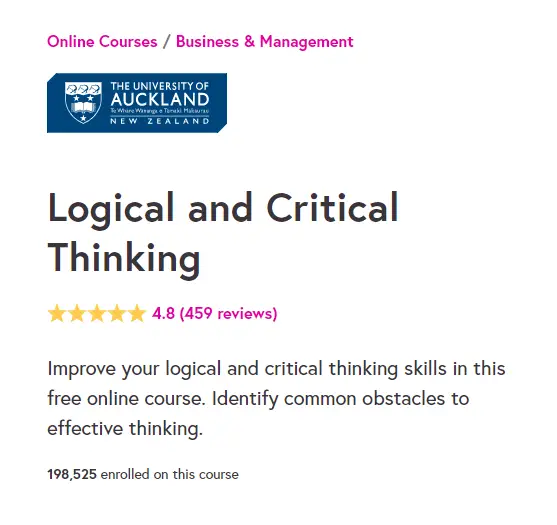 Online Courses for Critical Thinking : Credits: Future Learn
