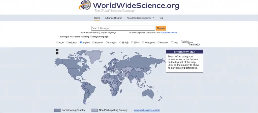 Deep Web for Academic Research : Credits: WorldWideScience
