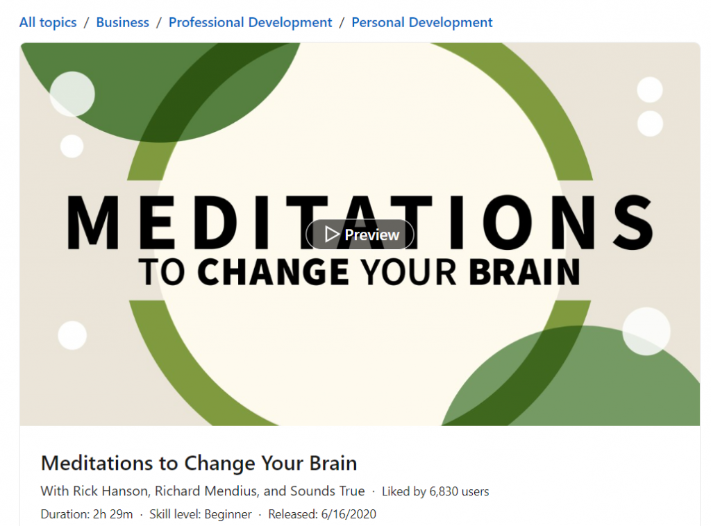 Online Courses for Meditation : Credits: LinkedIn