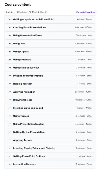 Online Courses for Powerpoint Presentation : Credits: Udemy