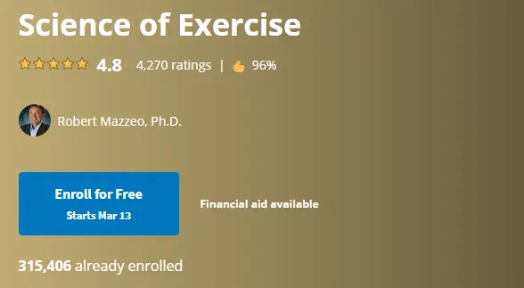 Online Courses for Fitness : Credits: Coursera