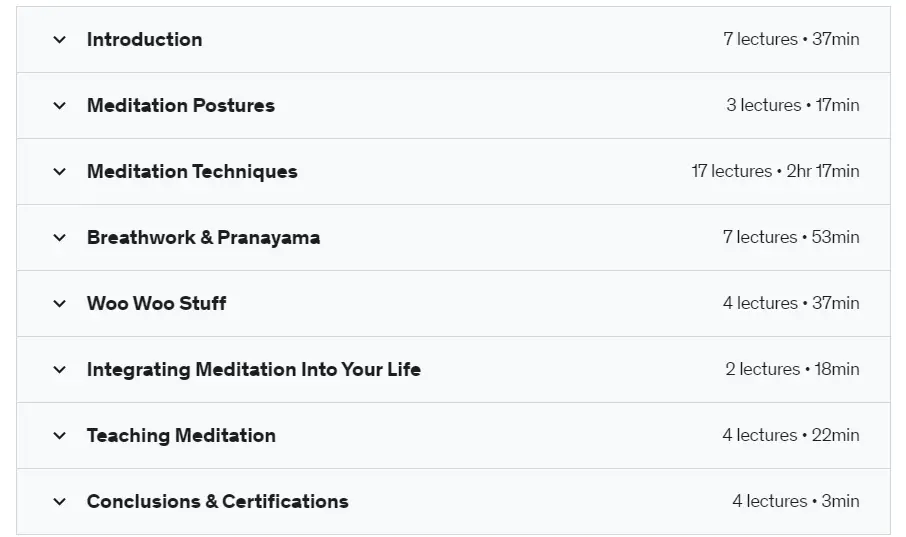 Online Courses for Meditation : Credits: Udemy