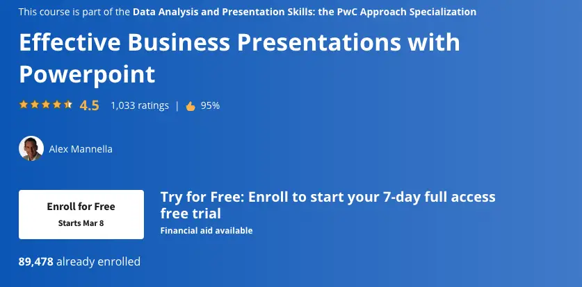 Online Courses for Powerpoint Presentation : Credits: Coursera