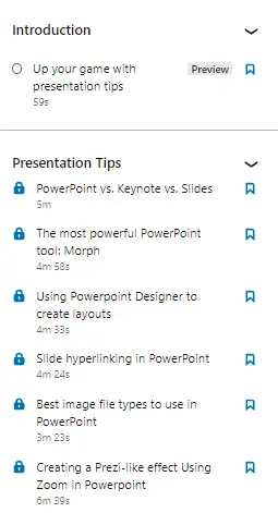 Online Courses for Powerpoint Presentation : Credits: LinkedIn Learning