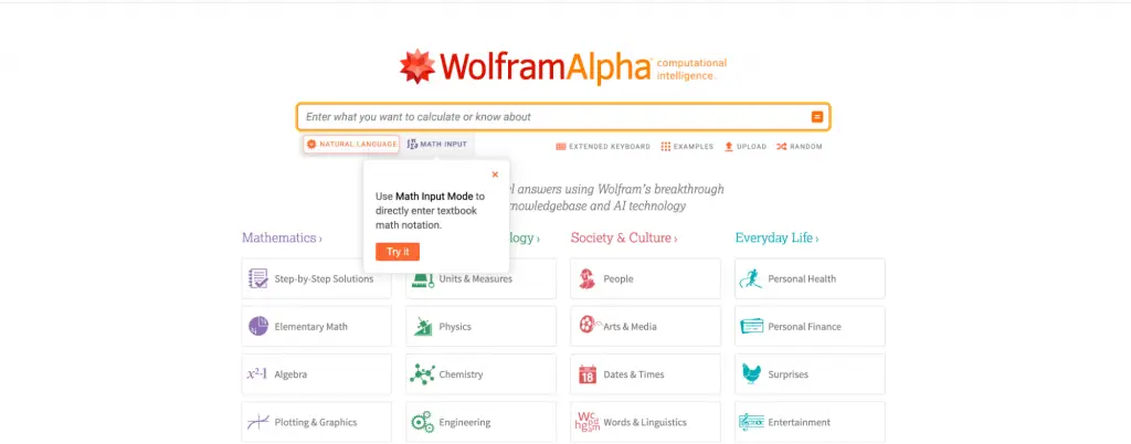Deep Web for Academic Research : Credits: Wolfram Alpha
