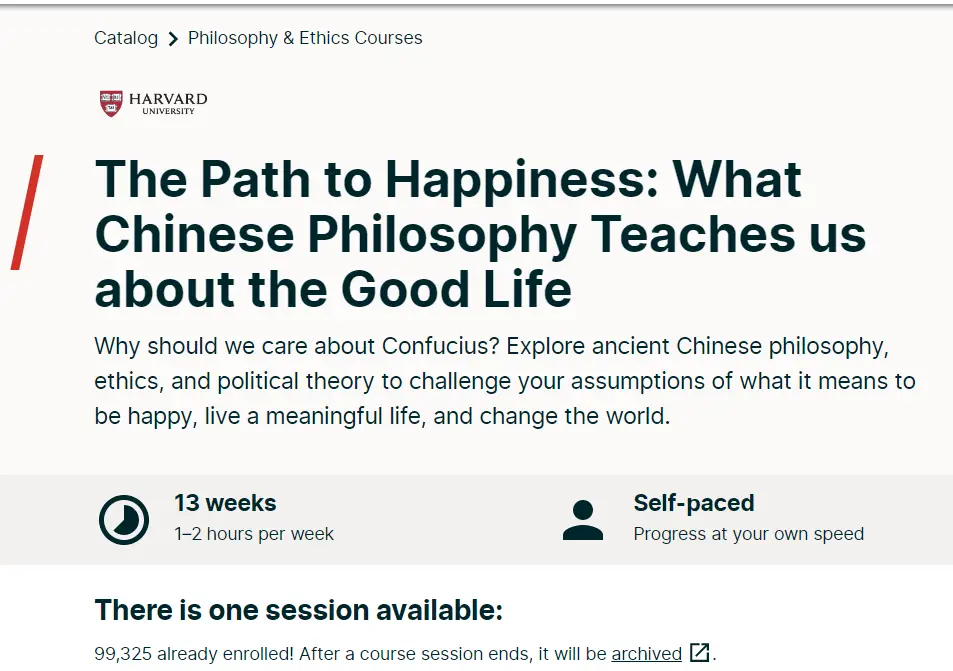 Online Courses for Happiness :Credits: edX
