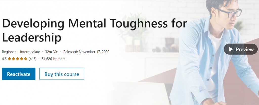 Online Courses for Mental Toughness : Credits: LinkedIn Learning