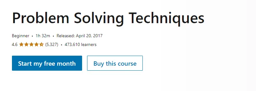 Online Courses for Problem Solving : Credits: LinkedIn Learning