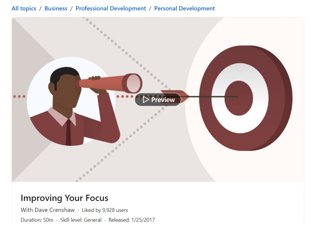 Online Courses for Personal Development :Credits: LinkedIn