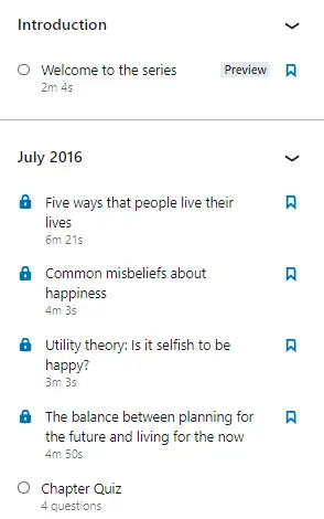 Online Courses for Happiness :Credits: LinkedIn Learning