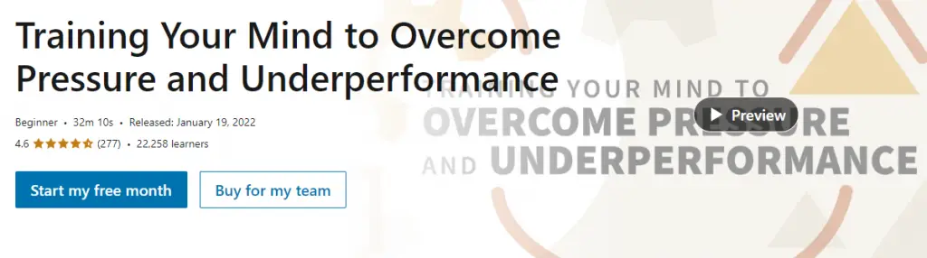 Online Courses for Mental Toughness : Credits: LinkedIn Learning