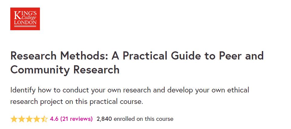 Online Courses for Research Planning : Credits: Future Learn