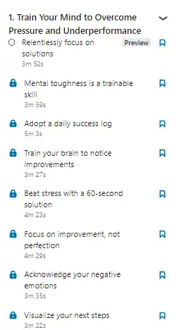 Online Courses for Mental Toughness : Credits: LinkedIn Learning