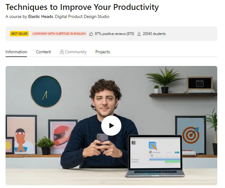 Online Courses for Productivity : Credits: Domestika