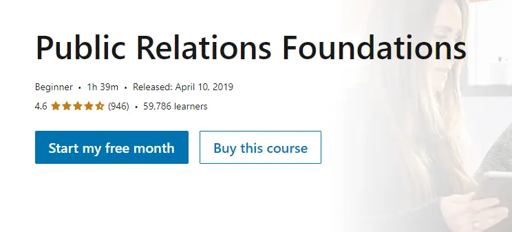 Online Courses for Public Relations :Credits: LinkedIn Learning