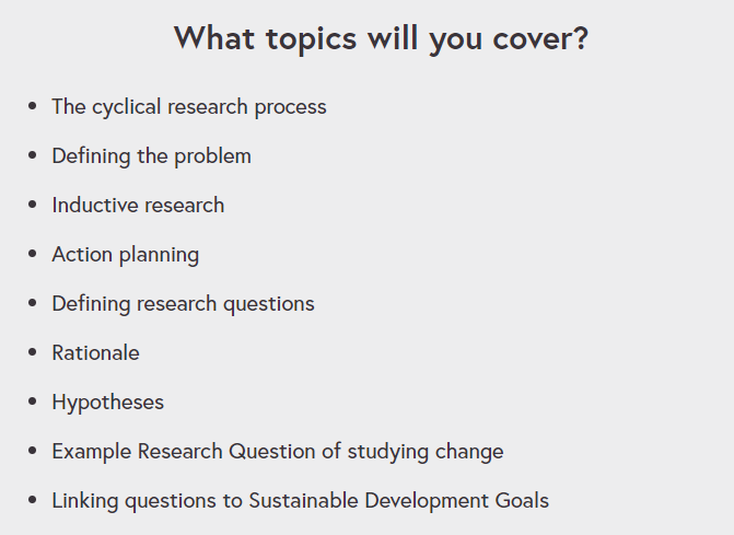 Online Courses for Research Proposal Development : Credits: Future Learn