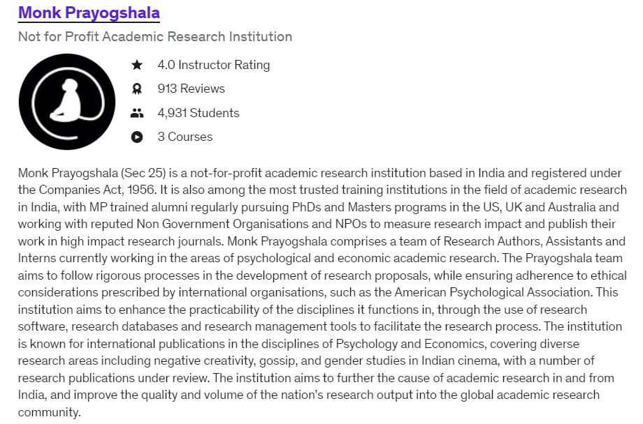 Online Courses for Research Methods 