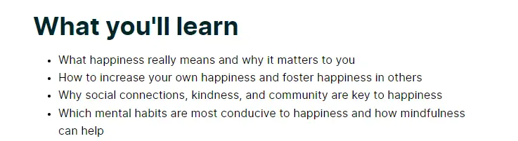 Online Courses for Happiness :Credits: edX